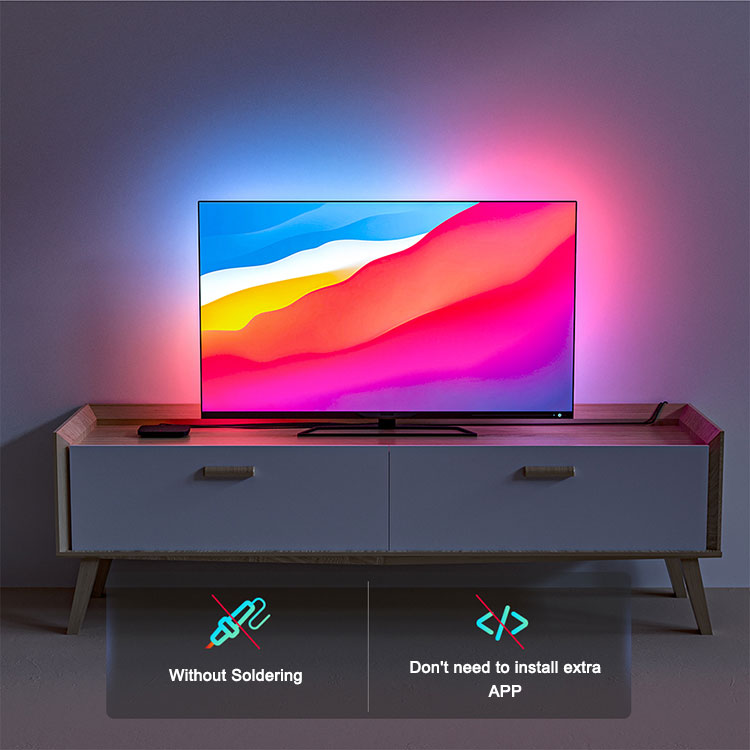 LED Lights For TV WS2811 Dream Color LED Strip Light Kit Tuya Smart APP Control LED Lights For TV WS2811 Dream Color LED Strip Light Kit Tuya Smart APP Control